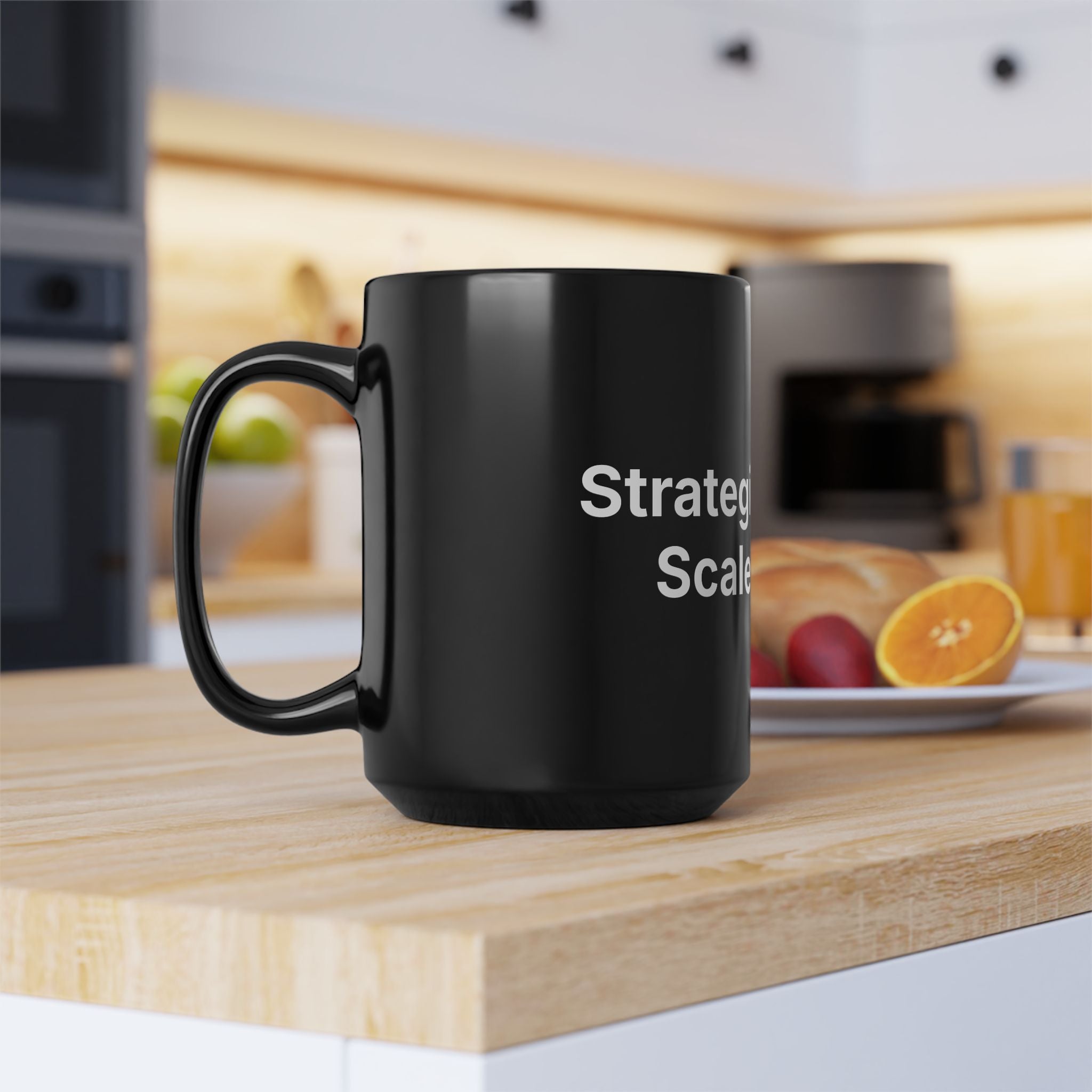 Strategic Priority: Scale Chaos. | Black Ceramic Coffee Mug (15 oz)
