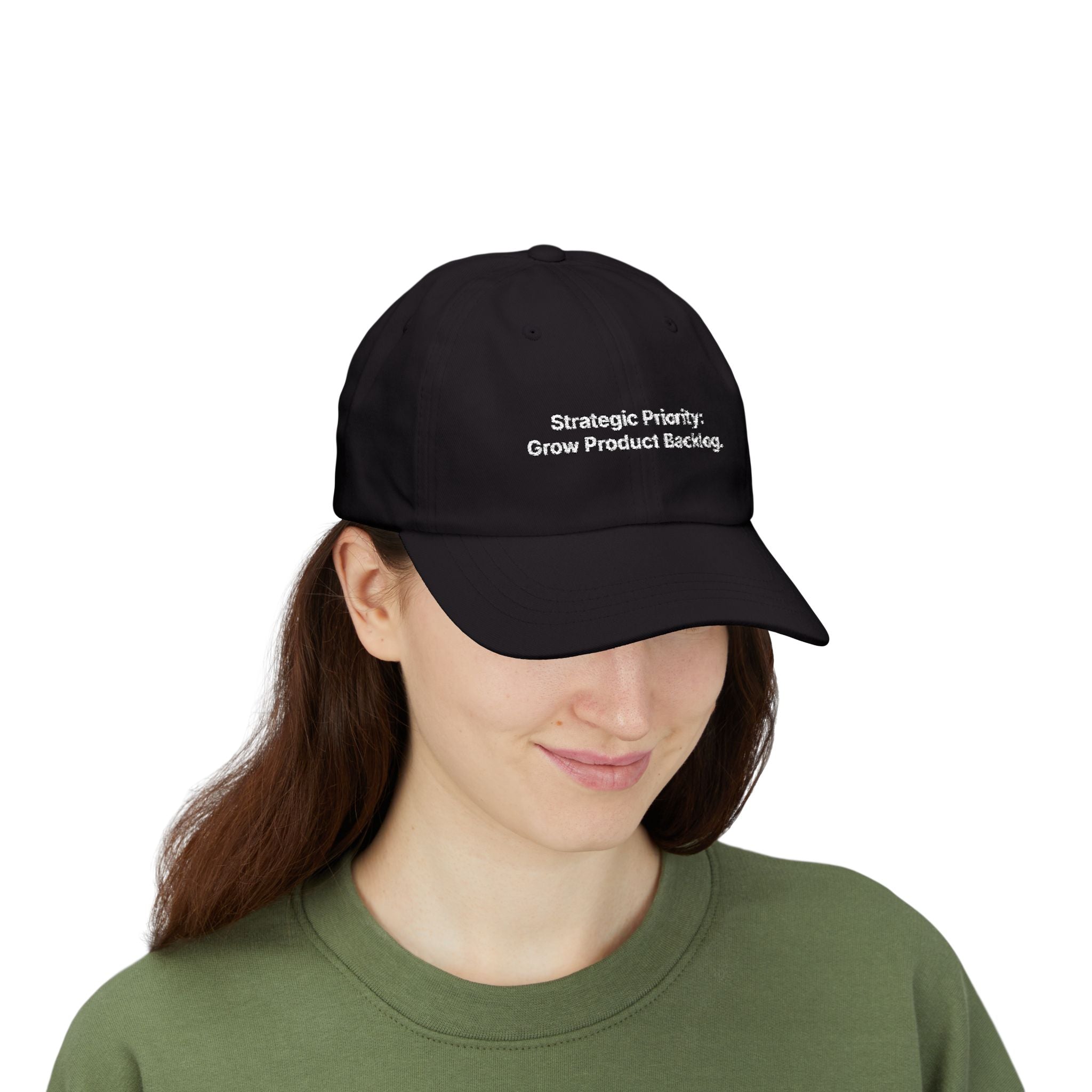 Strategic Priority: Grow Product Backlog. | Classic Dad Cap (Black)