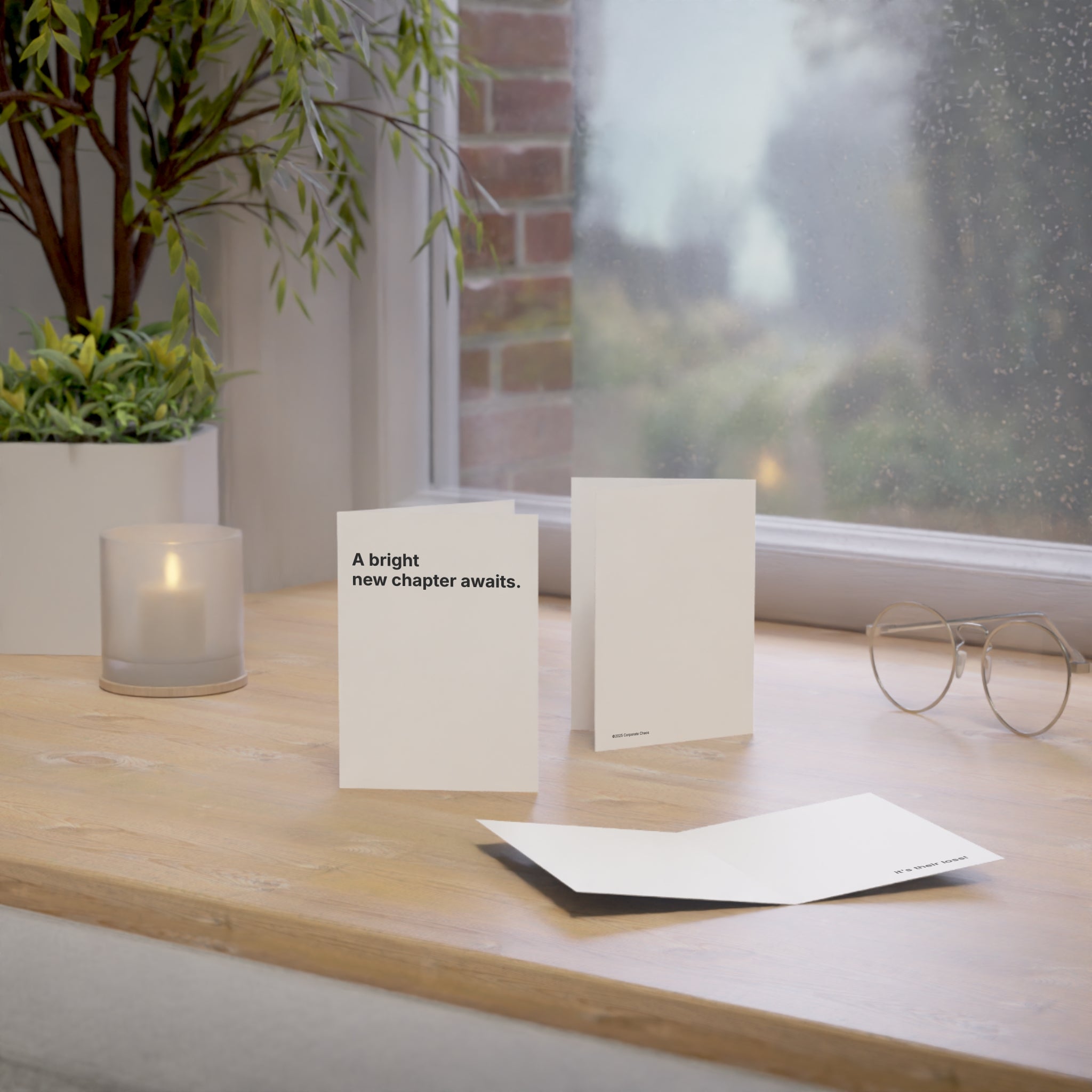 A Bright New Chapter Awaits — Minimalist Career Change Greeting Card