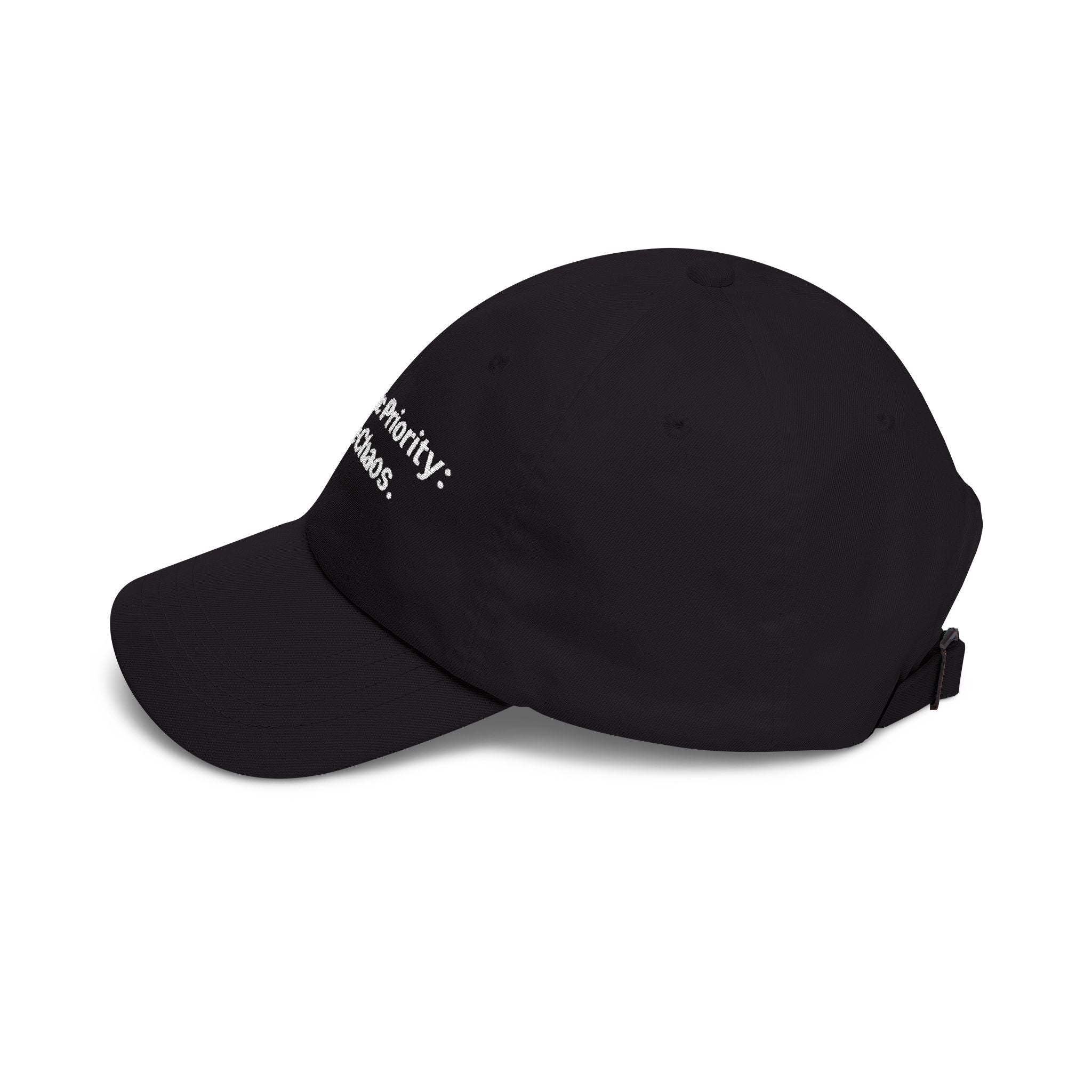 Strategic Priority: Scale Chaos. | Classic Dad Cap (Black)