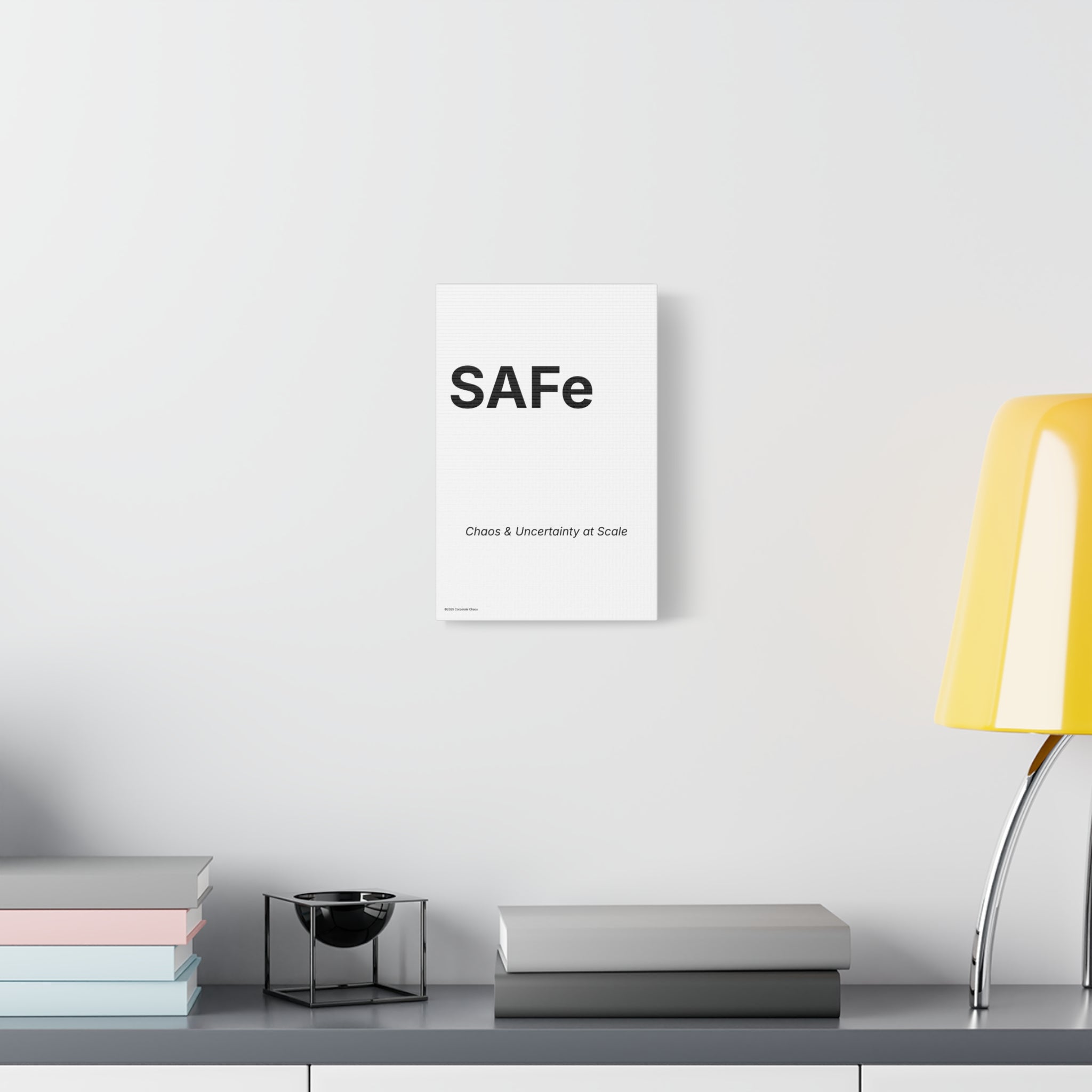 SAFe Canvas Wall Art (Chaos & Uncertainty at Scale) Office Poster