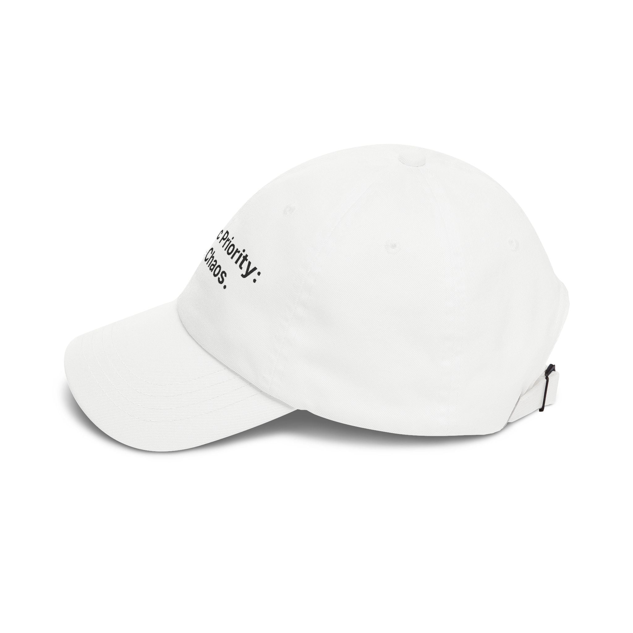 Strategic Priority: Scale Chaos. | Classic Dad Cap (White)